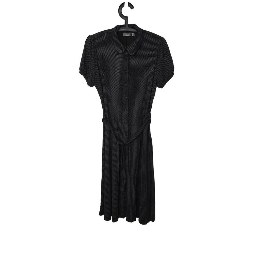 Vintage Mexx Jersey Shirt  Dress With Capped Sleeves, Matching Belt Med  Viscose - Picture 4 of 9